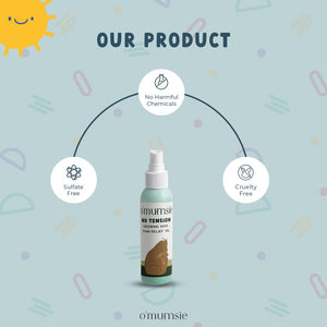 Omumsie No Tension Baby Oil | Growing kids pain relief massage oil- 50 ml - OM19