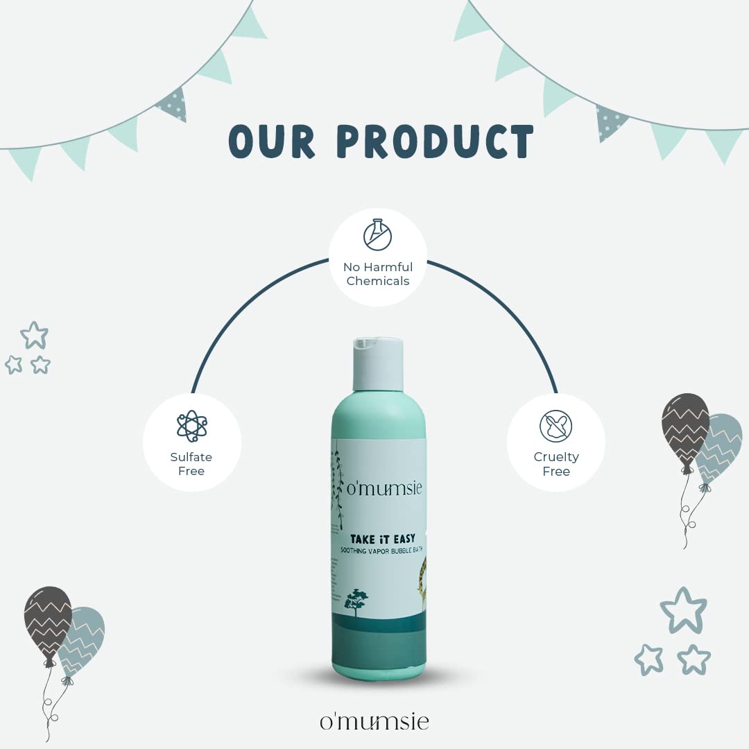 Omumsie Soothing Vapor baby bubble bath | Safe For Kids And Adults - 250 ML - OM-5