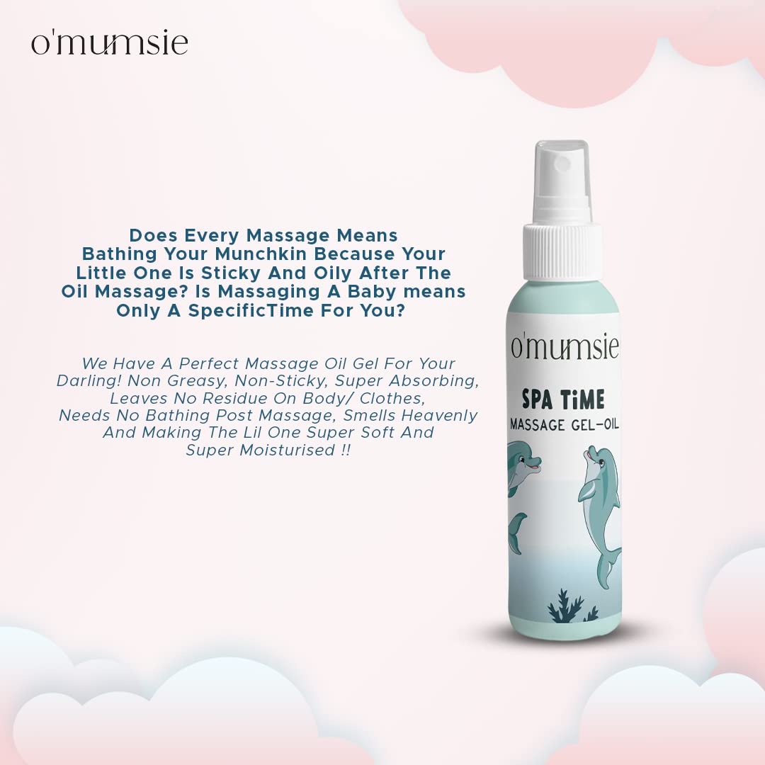 Omumsie Spa Time Baby Massage Oil-Gel, with Sesame, Almond Oil- 100ml - OM16