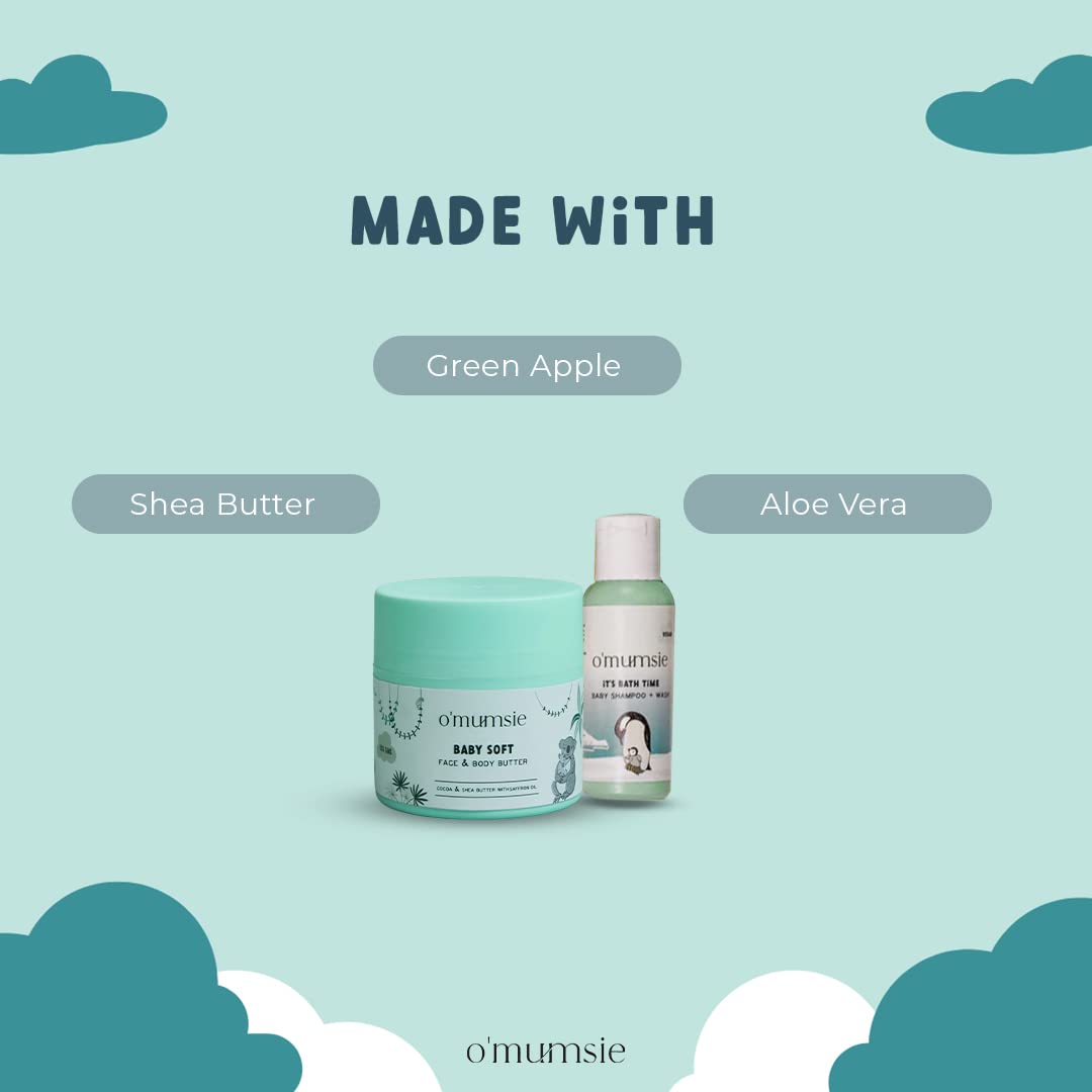 O'mumsie-Tiny Explorers Travel Kit for babies | Baby Shampoo + Body Butter - OM-11