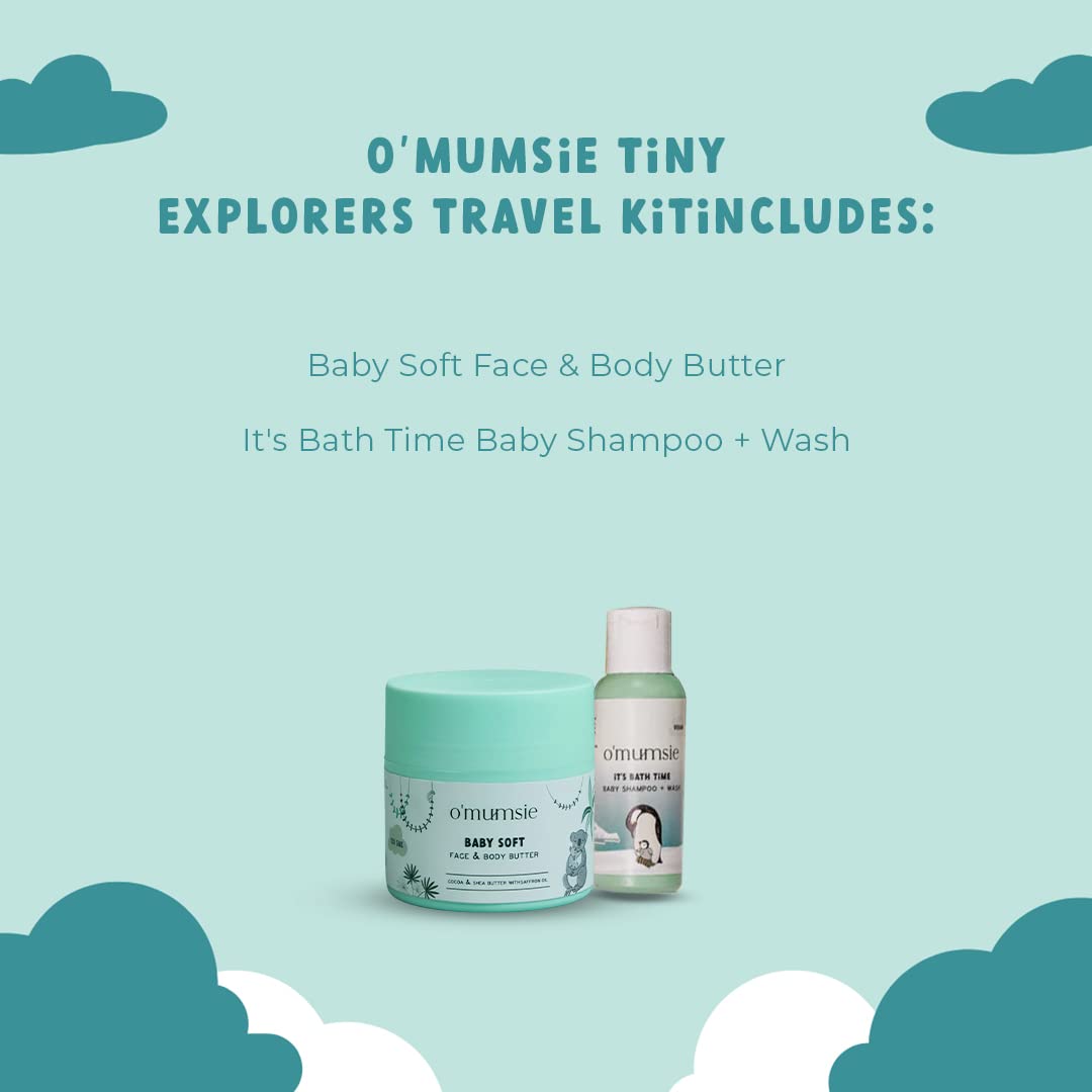 O'mumsie-Tiny Explorers Travel Kit for babies | Baby Shampoo + Body Butter - OM-11