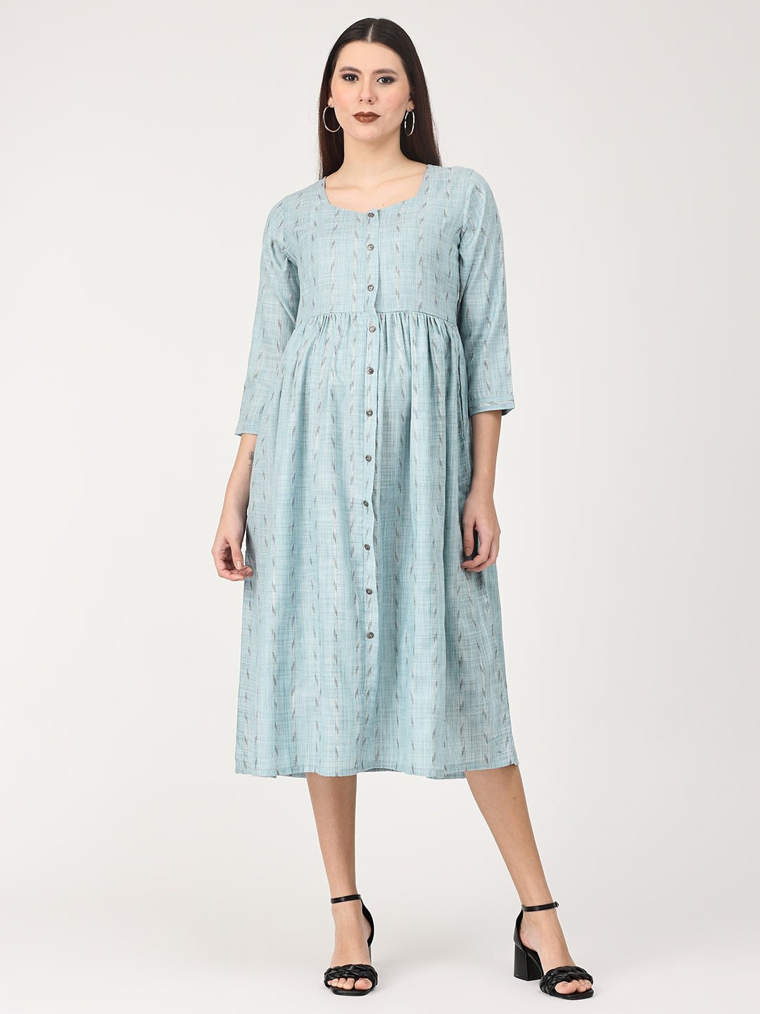Pastel Blue Maternity and Nursing Dress The Mom Store