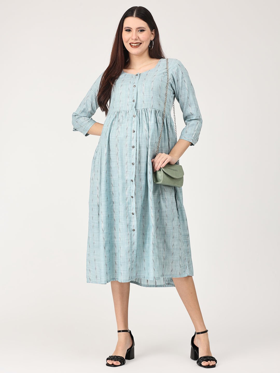 Pastel Blue Maternity and Nursing Dress The Mom Store