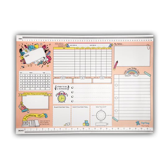 PepPlay Activity Mat- Planner (Peach) - PP20201