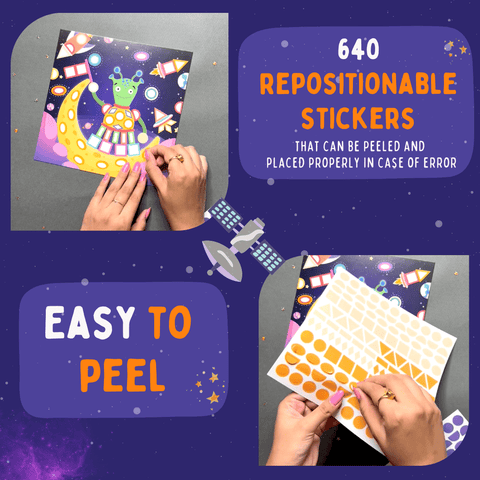 PepPlay Educational Shape Sticker- Space Explorers (7 Types of Shapes Learning Set ) - PP20603