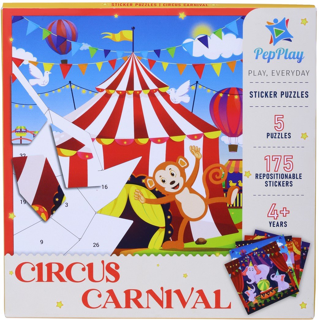 PepPlay Educational Sticker Puzzle- Circus Carnival - PP20602