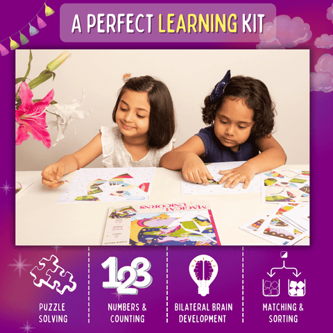 PepPlay Educational Sticker Puzzle- Magical Unicorn (Set of 5 Puzzles) - PP20601