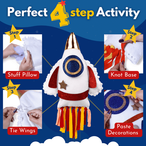 PepPlay Make your Own Rocket Pillow (DIY Easy To Make Activity Kit) - PP20707