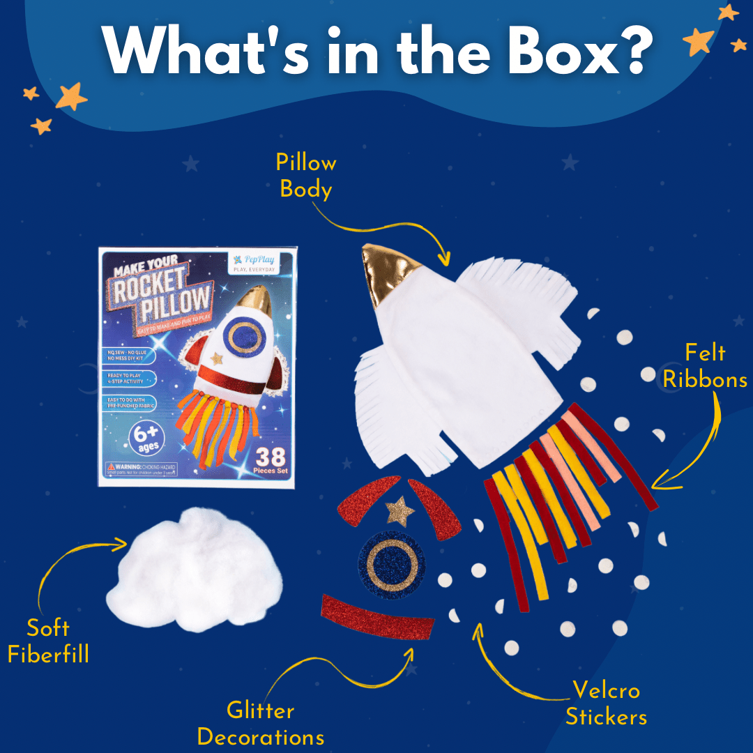 PepPlay Make your Own Rocket Pillow (DIY Easy To Make Activity Kit) - PP20707