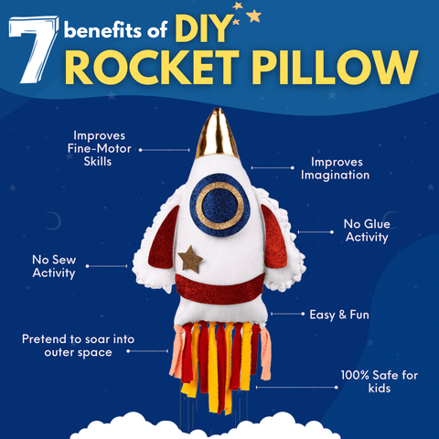 PepPlay Make your Own Rocket Pillow (DIY Easy To Make Activity Kit) - PP20707