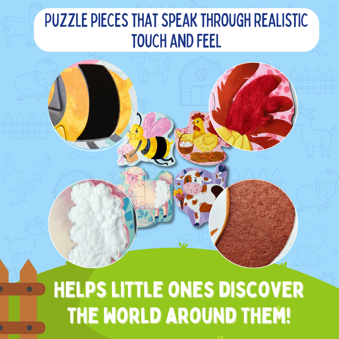 MY FIRST TOUCH & FEEL PUZZLES- FARM ANIMALS - PP20801