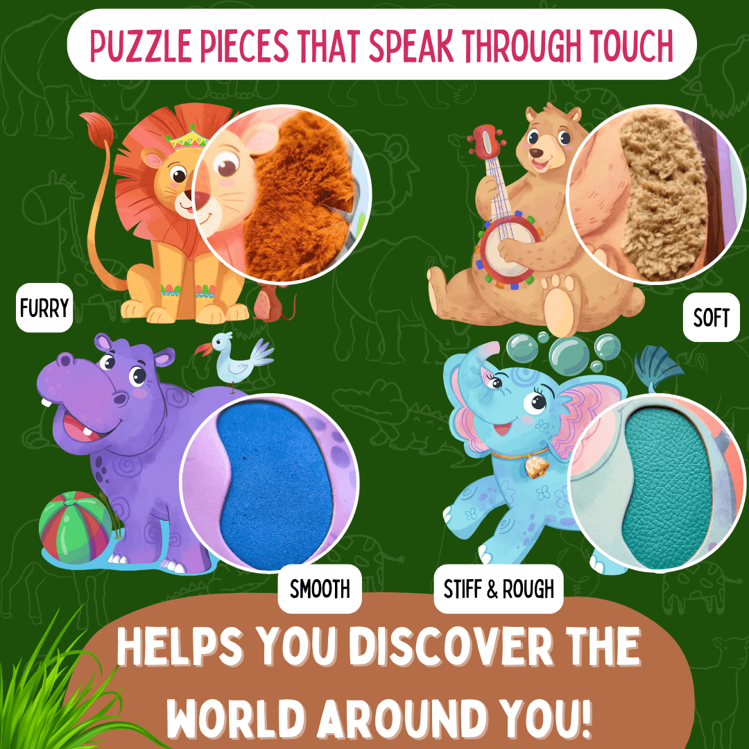 MY FIRST TOUCH & FEEL PUZZLES- WILD ANIMALS - PP20803