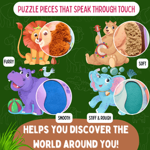 MY FIRST TOUCH & FEEL PUZZLES- WILD ANIMALS - PP20803