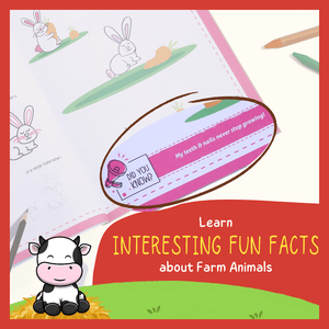 PepPlay Step by Step Drawing Book- Cute Farm Animals Theme - PP20502