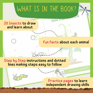 PepPlay Step by Step Drawing Book- Incredible Insects Theme - PP20501