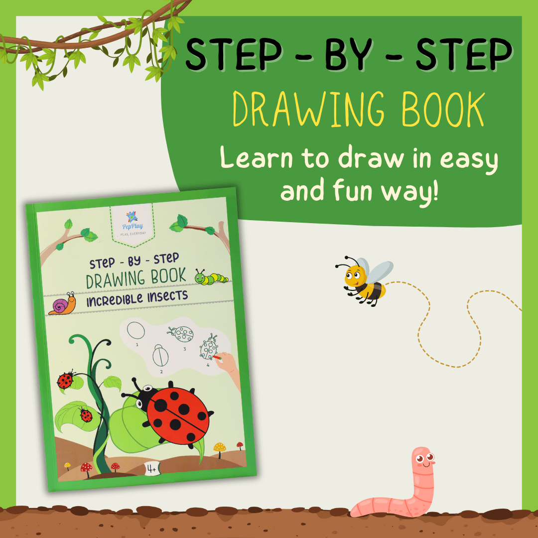 PepPlay Step by Step Drawing Book- Incredible Insects Theme - PP20501