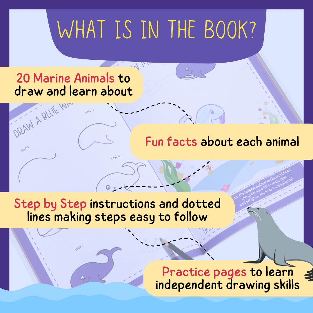 PepPlay Step by Step Drawing Book- Mystical Marine Life Theme - PP20503
