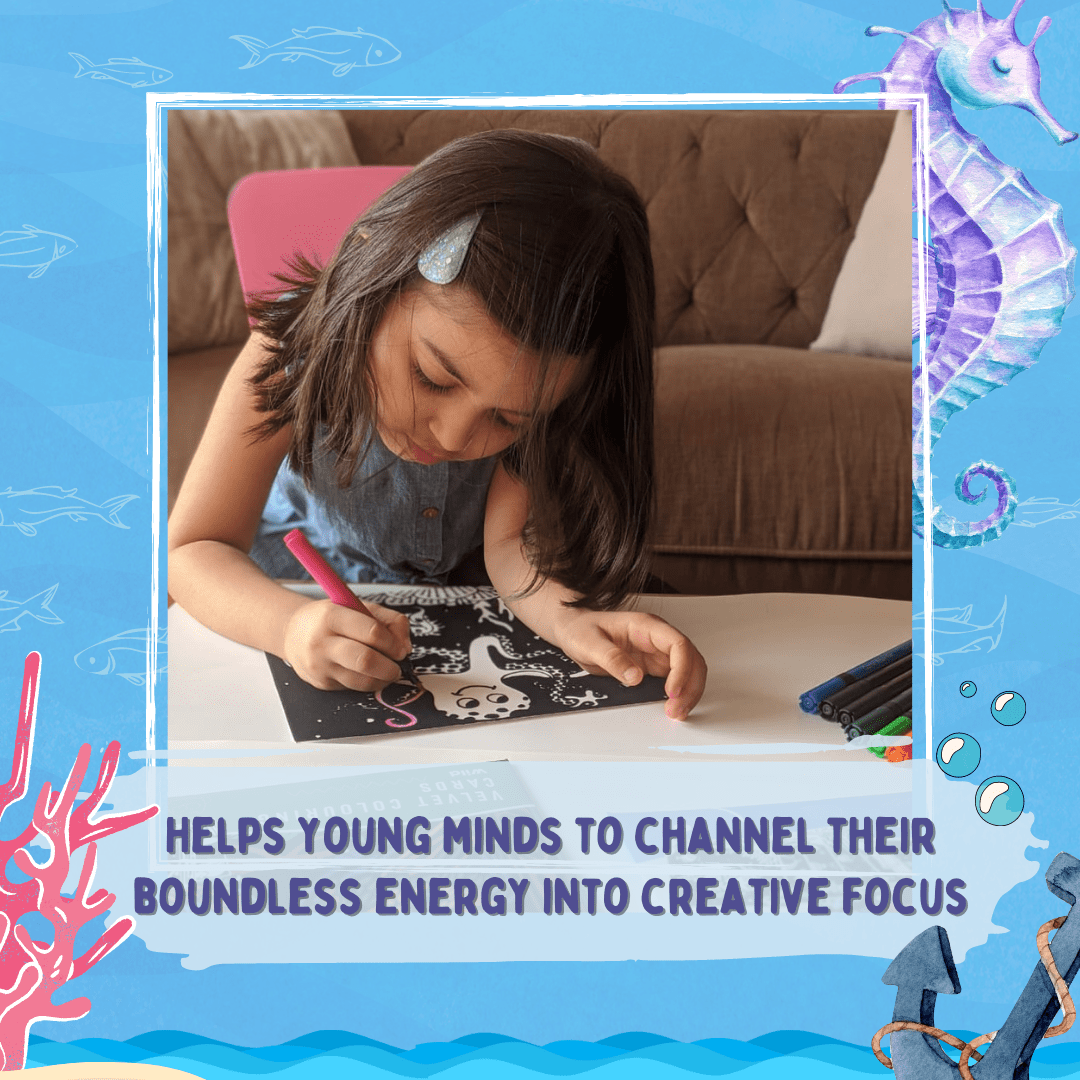 PepPlay Velvet Colouring Cards- Ocean Theme - PP20101