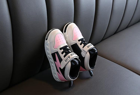 Pink and Black Canvas Sports Shoes - KS-SS-PNKBLK-3.5-4