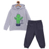 Pricks and Hugs Hooded Sweatshirt and Navy Blue Sweatpants Combo - SWSP-PHNB-0-6