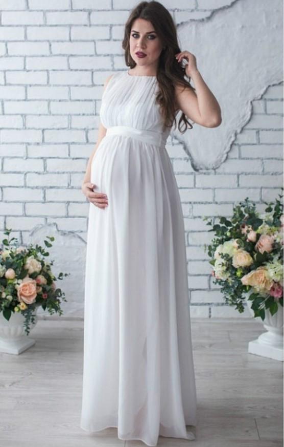 Pure White Maternity Dress - DRS-PURWYT-M
