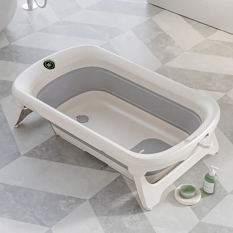 R for Rabbit Bubble Double Smart Baby Bath Tub- Grey White - BTBDSGW3