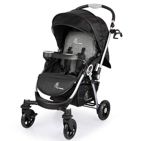 R for Rabbit Chocolate Ride Baby Strollers- Black Grey - STCRBG1