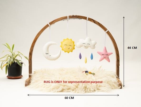 Rocking Potato Arch Baby Activity Gym- Felt Felt Star Sun Cloud - ABAG-FCLD
