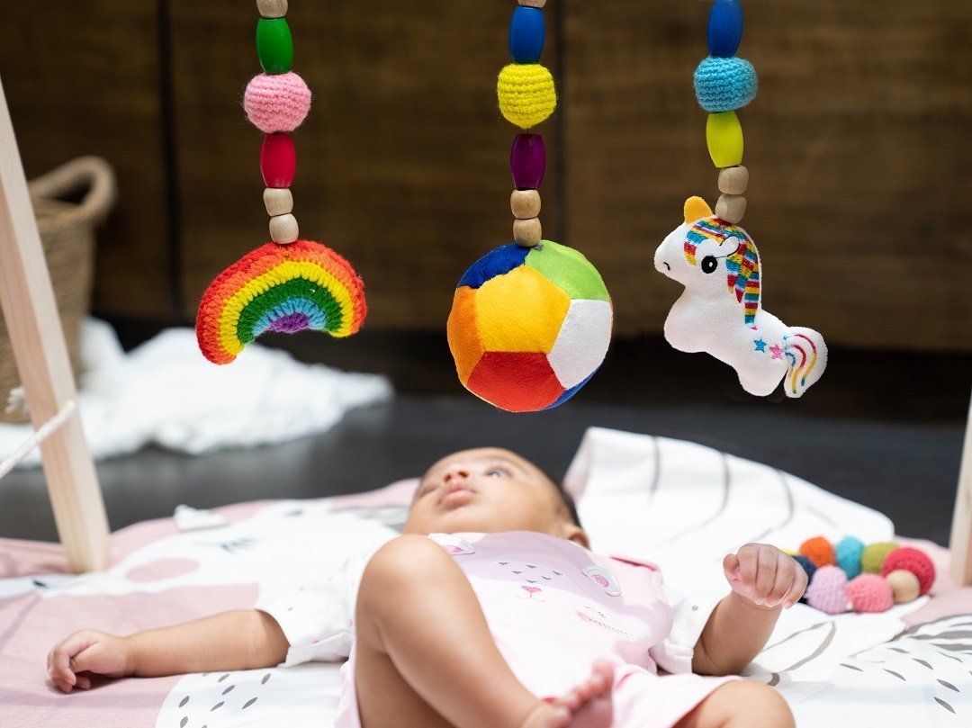 Rocking Potato Baby Activity Play Gym- Rainbow - BAG-RBU