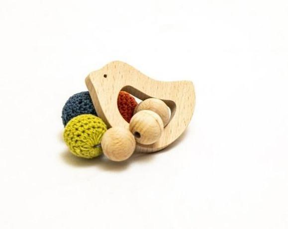 Rocking Potato Bird Rattle Cum Teether - TR-B