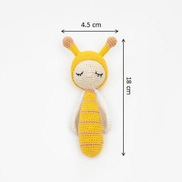 Rocking Potato Crochet Bee Rattle - CBRTL