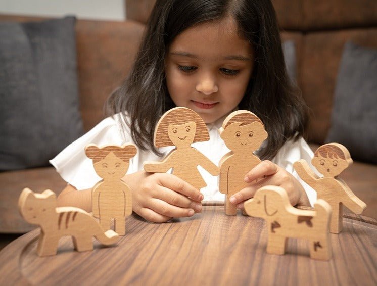 Rocking Potato My Family- Set of Six Wooden Toys - FAMS