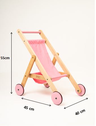 Rocking Potato Wooden Doll Stroller- Pink – The Mom Store