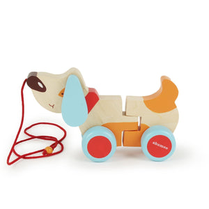 Shumee Bruno-The Dog- A Wooden Pull Along Toy - OTM-IN-IHD-DPA-W-2yr-0090