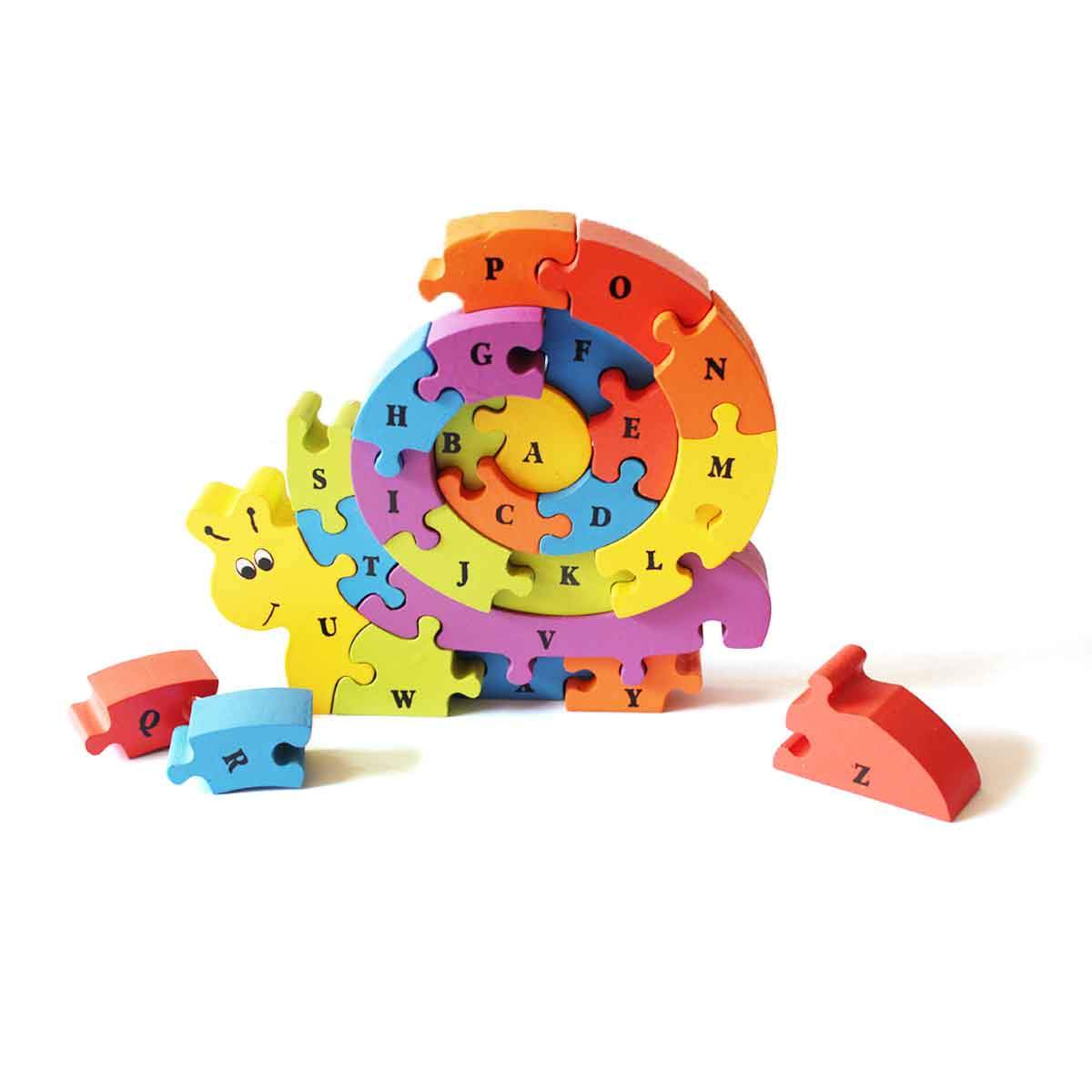 Shumee Snazzle- The Rainbow Snail Puzzle - PNP-SL-NOD-SN-W-3yr-0016