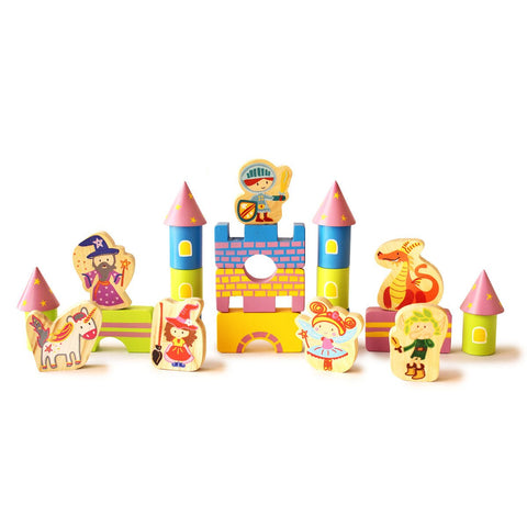 Shumee Starry Castle & Fantasy Characters Wooden Blocks - EXP-IN-IHD-BCB-W-3yr-0048