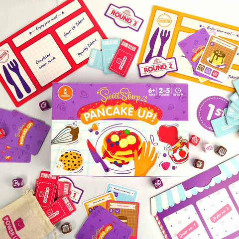 Shumee Sweet-Slurrp Pancake Up- Board Game - EXP-IN-IHD-PC-CB-6yr-0124