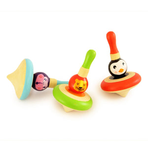 Shumee Wooden Animal Spin Tops - EXP-IN-IHD-AST-W-3yr-0122