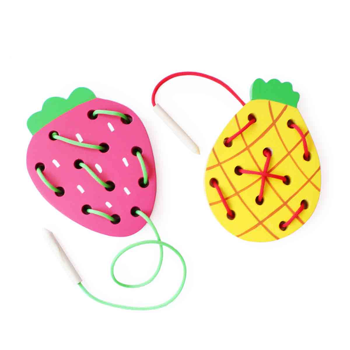 Shumee Wooden Lacing Fruit Set- Set Of 2 - EXP-IN-IHD-LF-W-3yr-0063