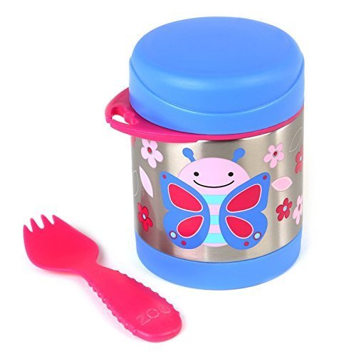 Skip Hop Zoo Insulated Little Kid Food Jar - Butterfly - 252381