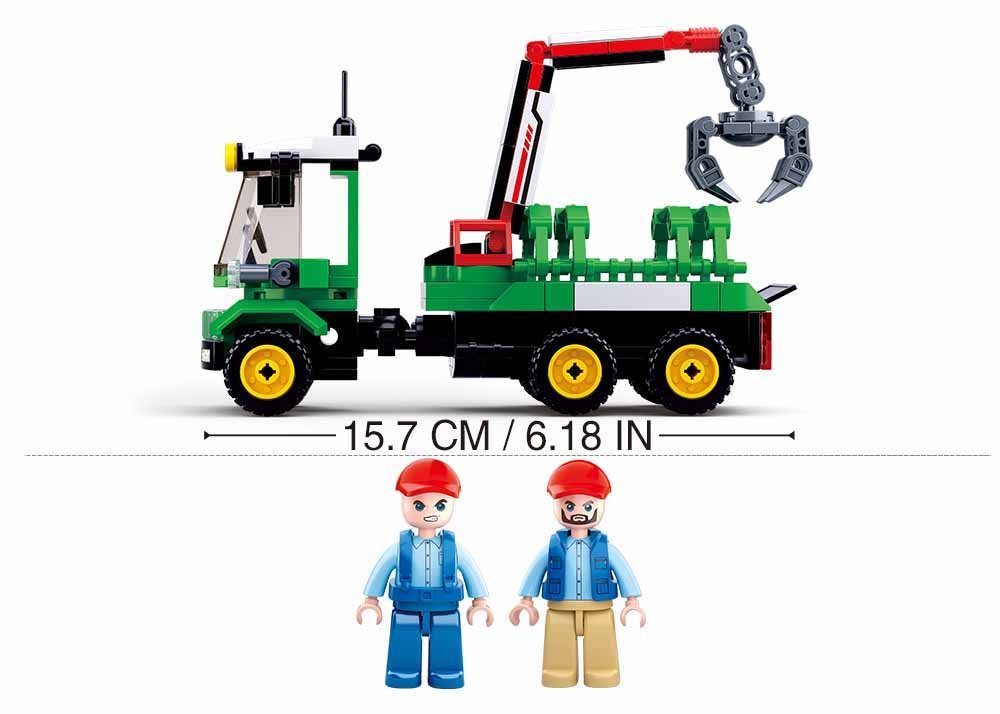 Sluban Log Trailer Block Toy Set - M38-B0778