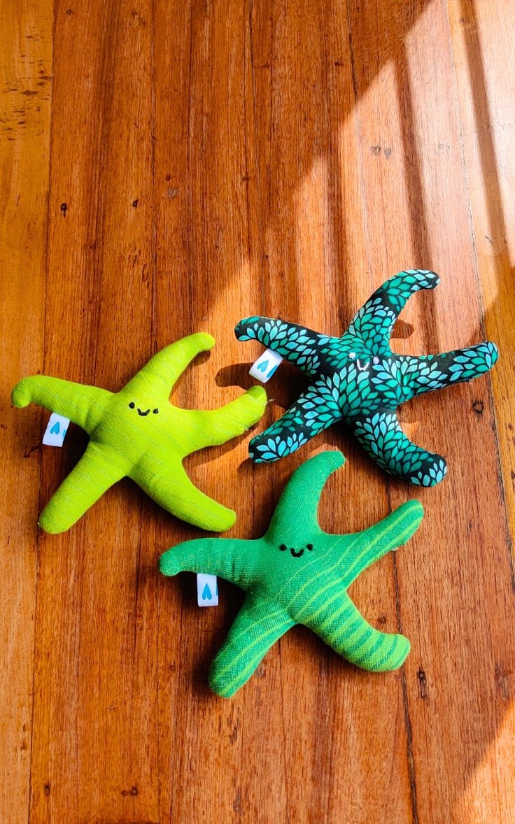 Soul Slings Upcycled Soft Toy: Starfish- Set of 3 - ST019