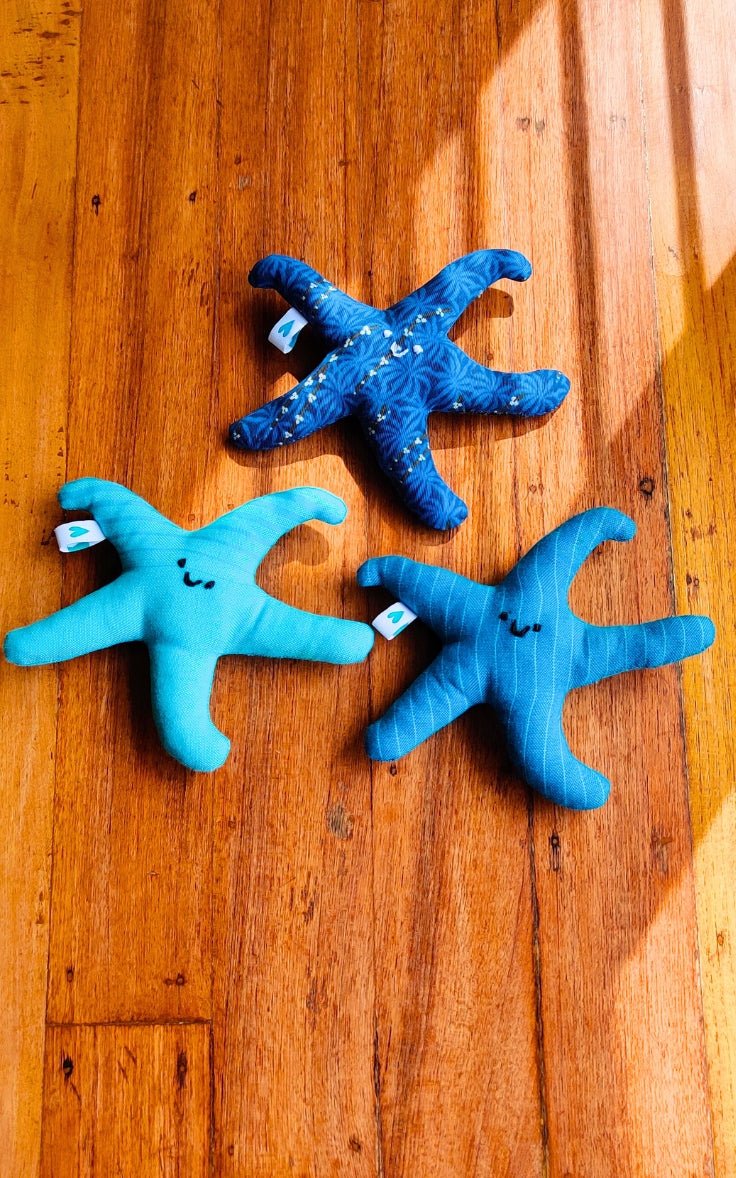 Soul Slings Upcycled Soft Toy: Starfish- Set of 3 - ST016