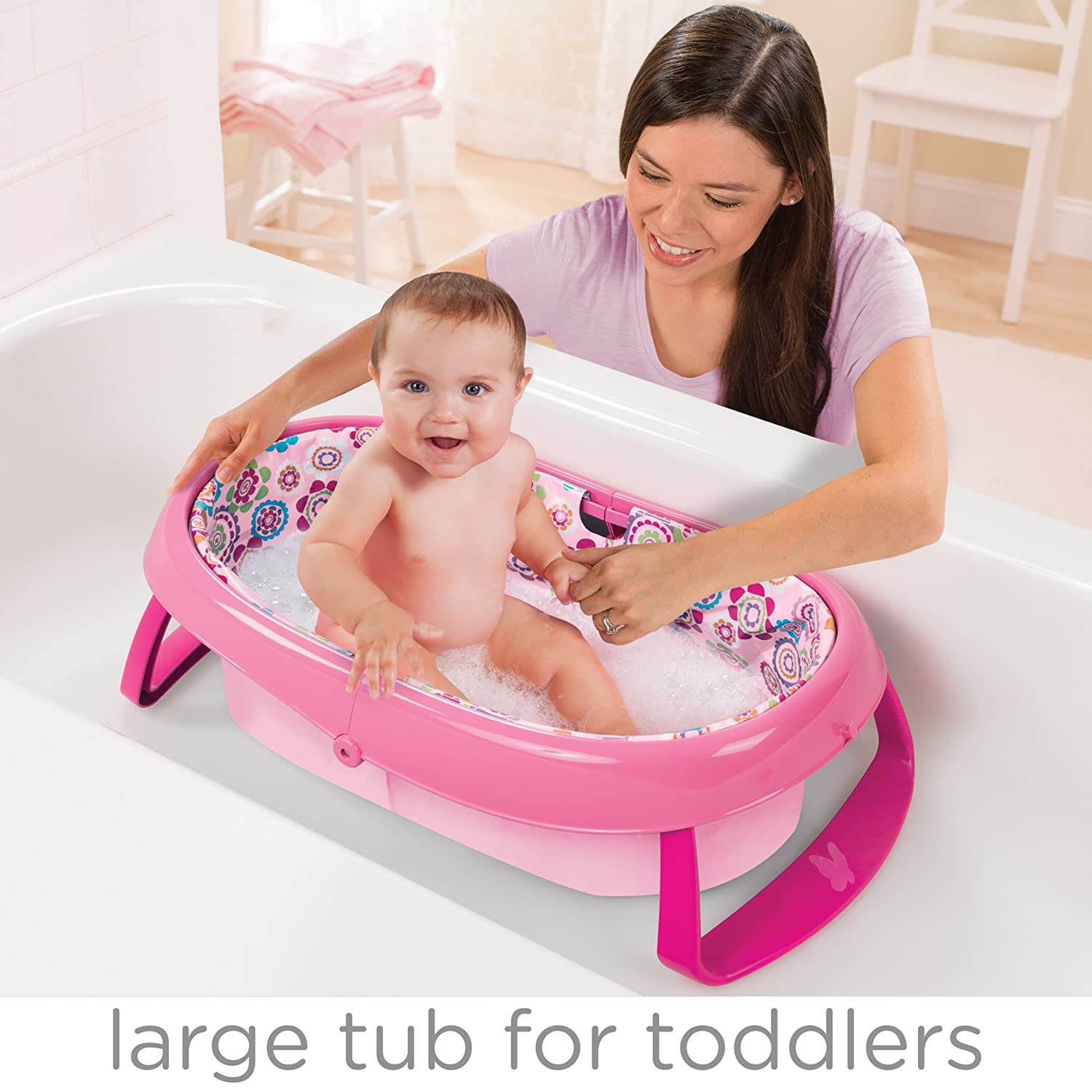 Summer Infant EasyStore Comfort Tub - Pink - 09365A