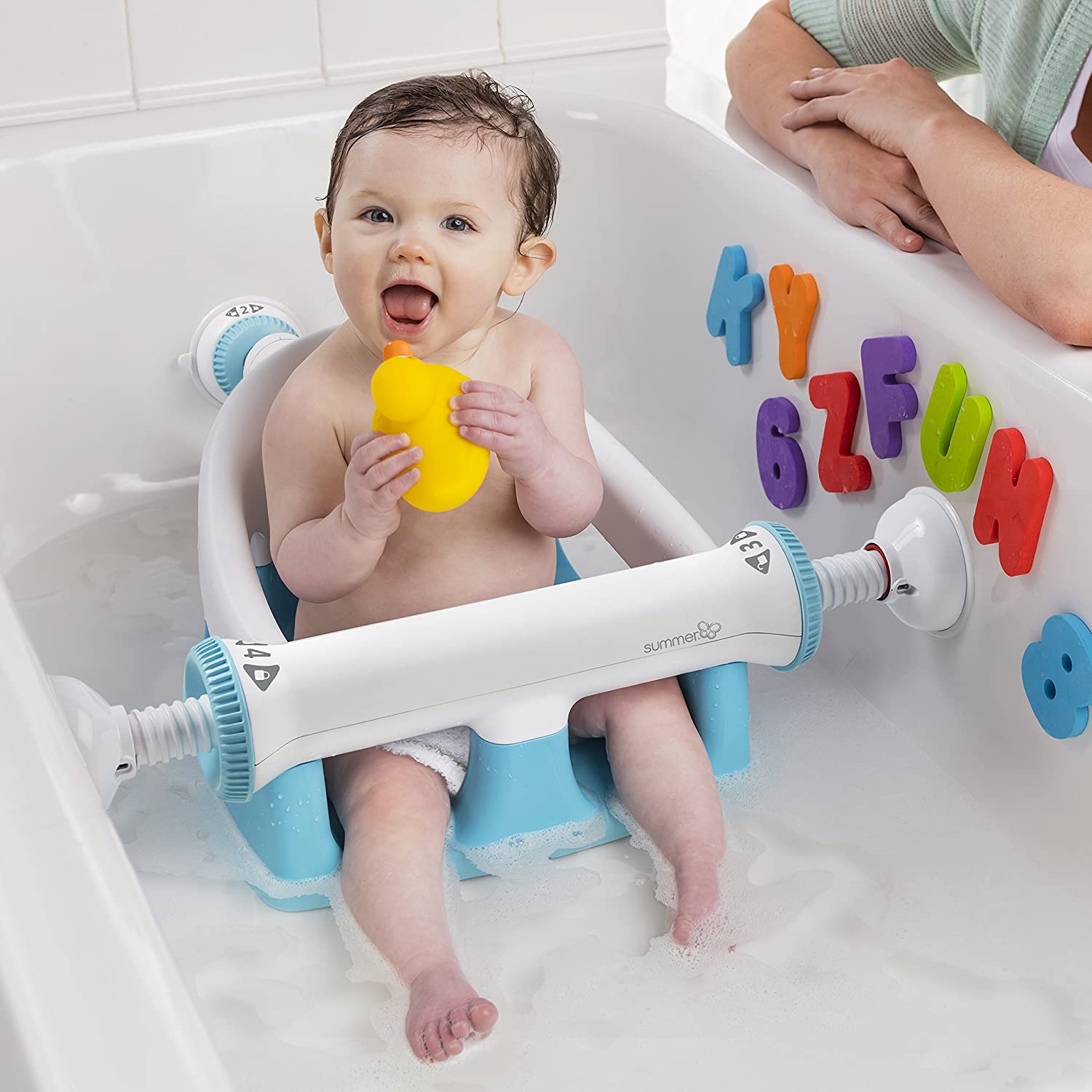 Summer Infant My Bath Seat, Baby Bathtub Seat for Sit-Up Bathing - 19490
