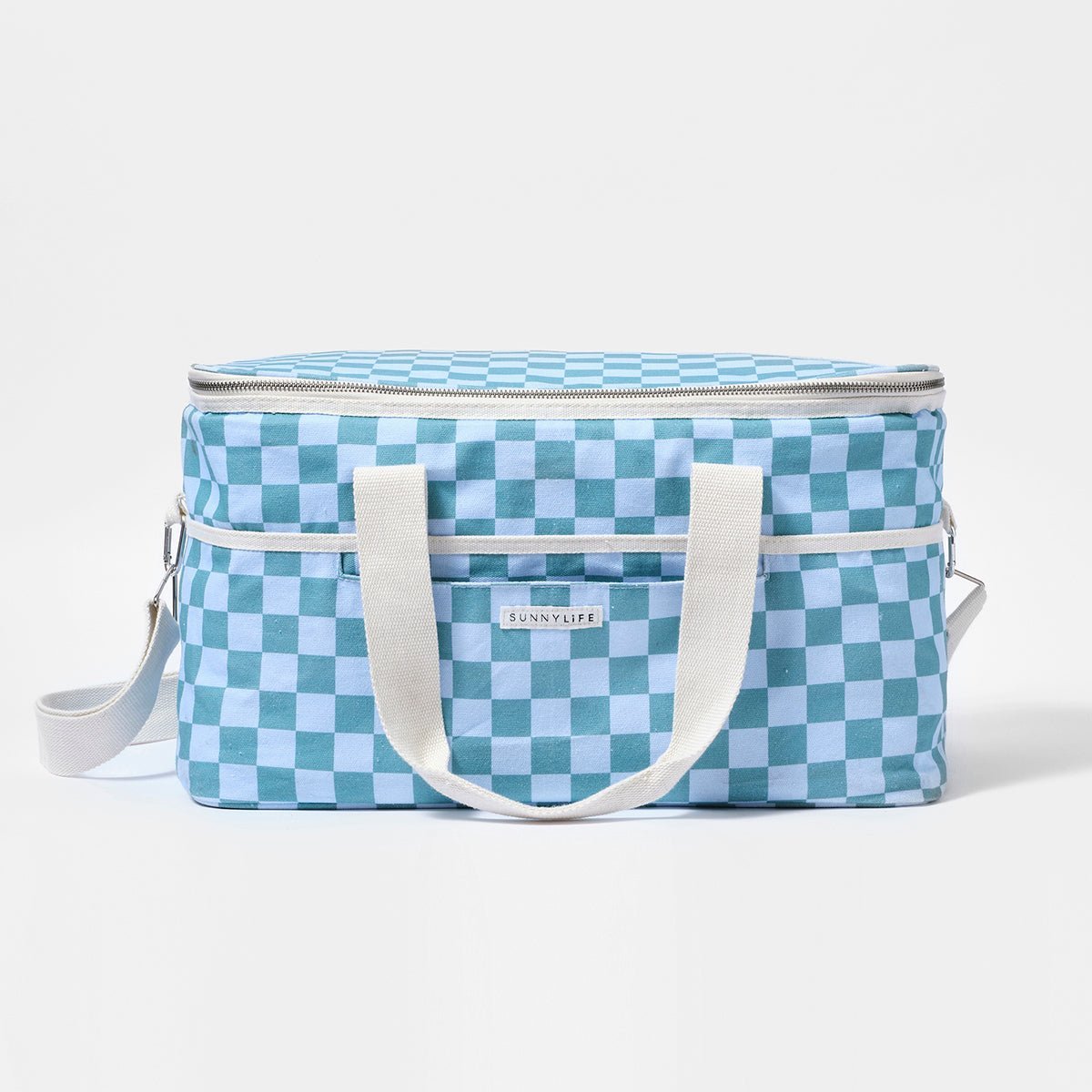 SUNNYLiFE Blue Color Canvas Cooler Bag Jardin Ocean - S3DCCBSS