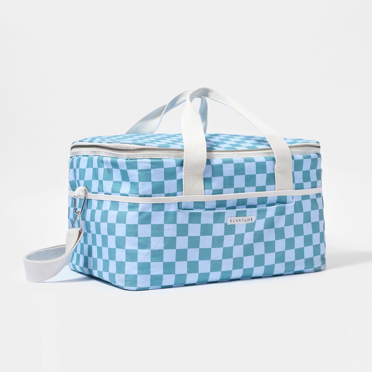 SUNNYLiFE Blue Color Canvas Cooler Bag Jardin Ocean - S3DCCBSS