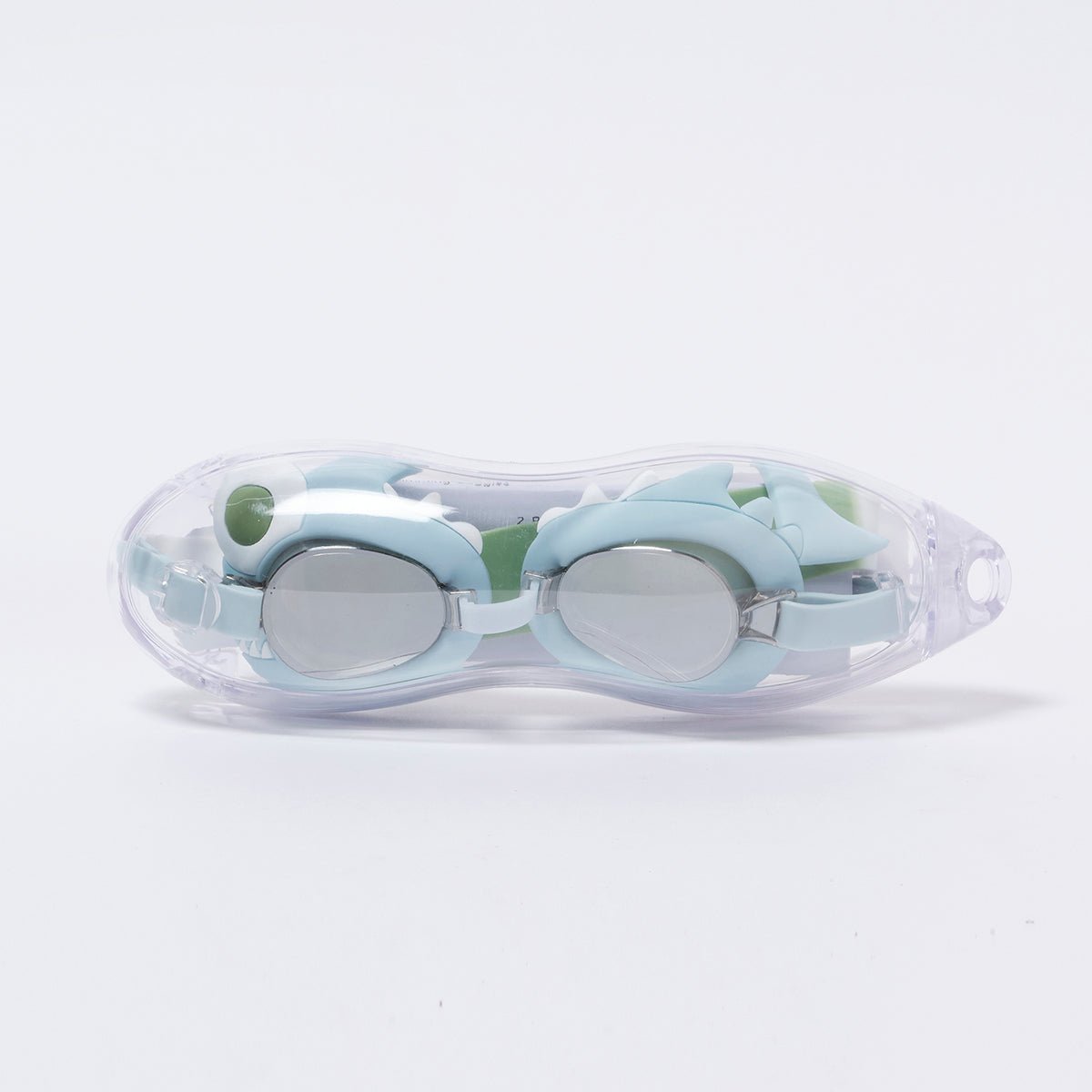 SUNNYLiFE Blue Color Mini Swim Goggles For Kids Shark Tribe Khaki - S3VGOGST
