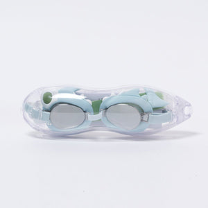 SUNNYLiFE Blue Color Mini Swim Goggles For Kids Shark Tribe Khaki - S3VGOGST