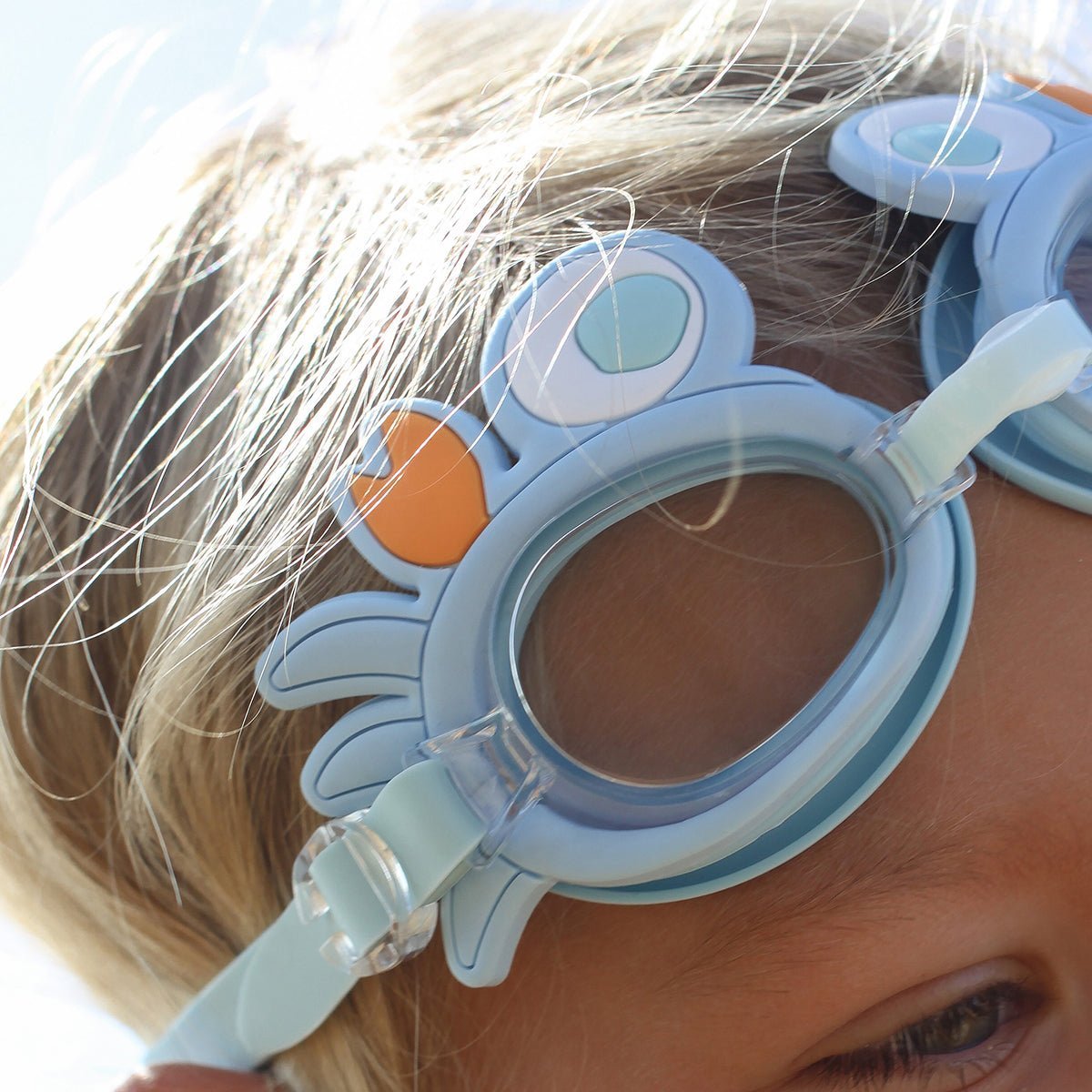 SUNNYLiFE Blue Color Mini Swim Goggles For Kids Sonny The Sea Creature - S3VGOGSO